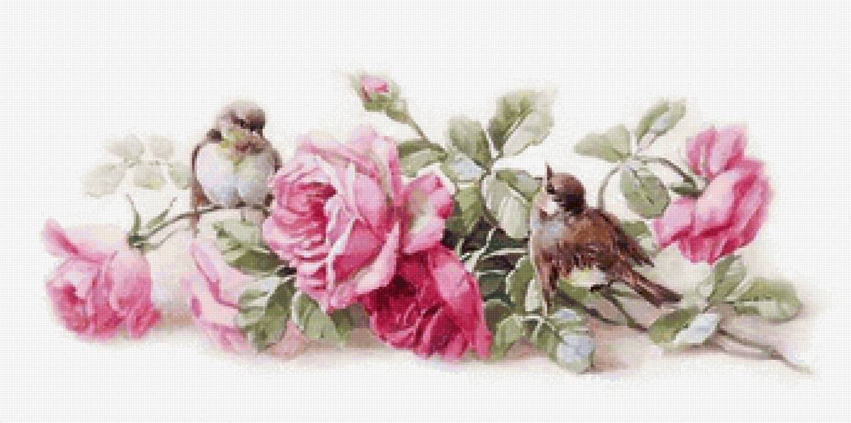 Розы и птицы - розы и птицы - предпросмотр