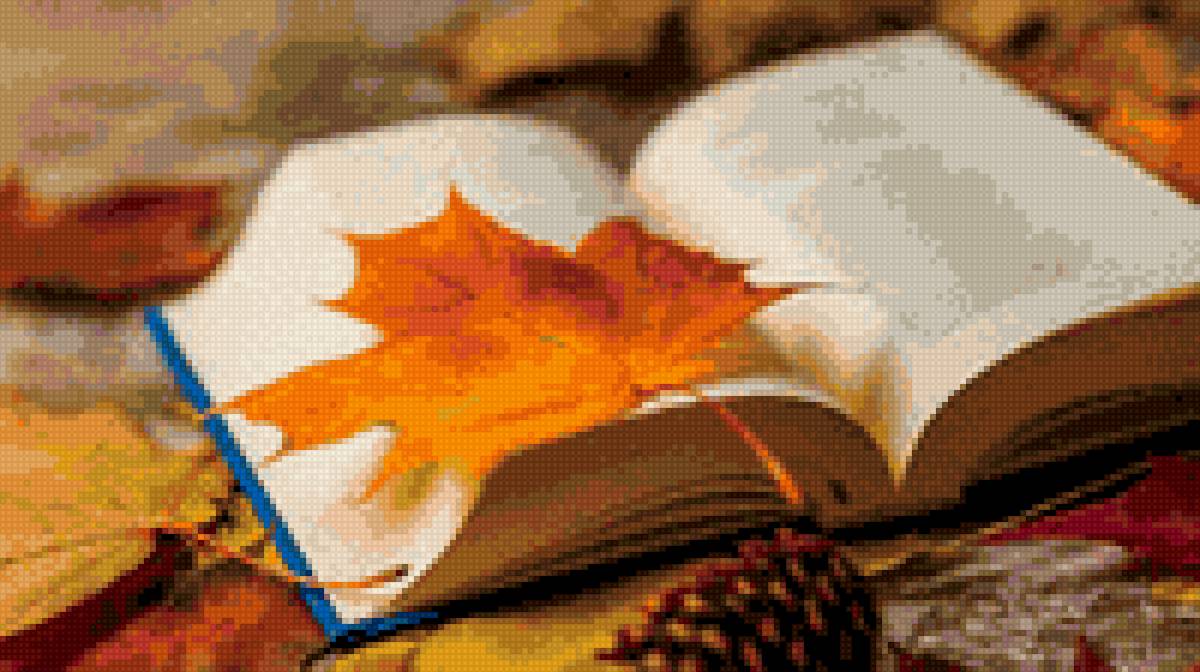 осень - листок, книга, осень - предпросмотр