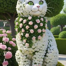 Схема вышивки «Цветочный котик.»