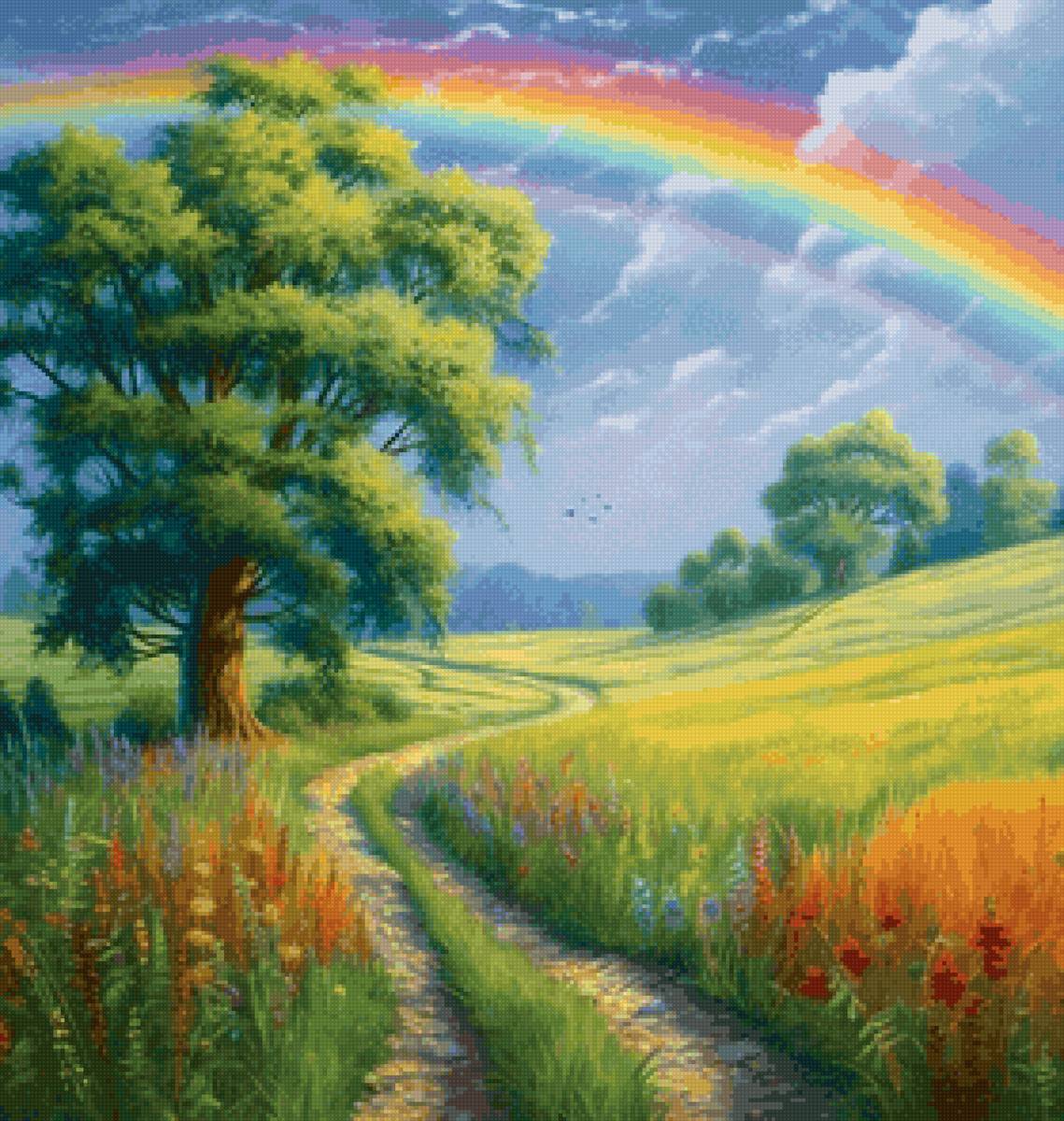 Радуга - пейзаж - предпросмотр