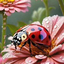 Схема вышивки «Божья коровка»