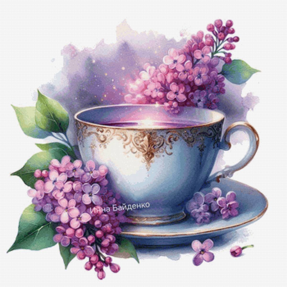 Сирень,чашка чая 1 - сирень чашка чая 1 - предпросмотр