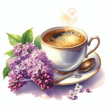 Схема вышивки «Чашка кофе»