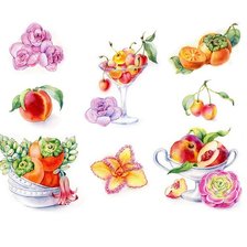 Схема вышивки «фрукты»