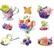 Схема вышивки «фрукты»