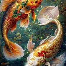 Схема вышивки «карпы 2»