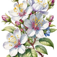 Схема вышивки «Цветущая ветка»