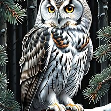 Схема вышивки «Сова»