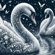 Схема вышивки «Лебединая песня»