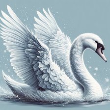 Схема вышивки «Лебедь»