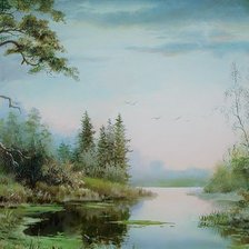 Схема вышивки «Пейзаж»