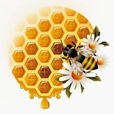 Схема вышивки «Пчела на сотах»