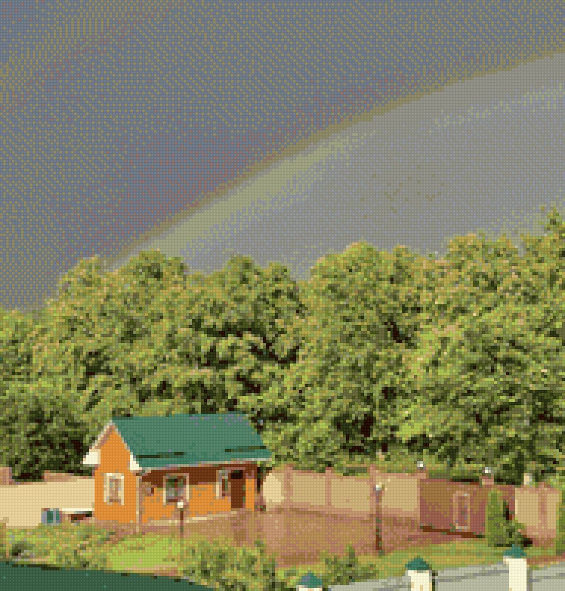 Деревня домик квадрат - деревня - предпросмотр