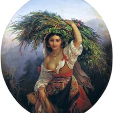 Схема вышивки «Итальянка.(Пимен Орлов)»