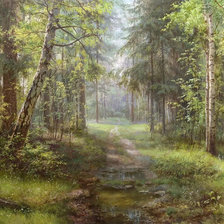 Схема вышивки «Солнце в лесу»