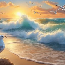 Схема вышивки «Чайки»