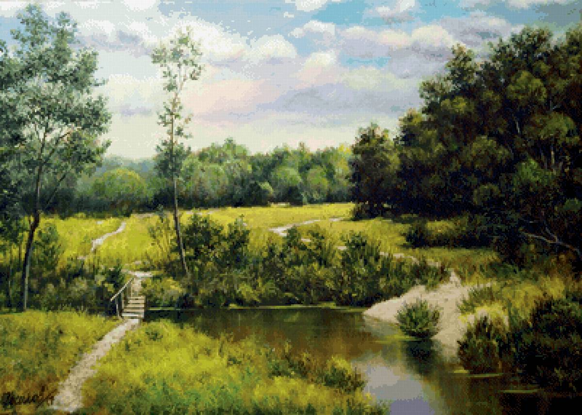 Летний пейзаж - предпросмотр