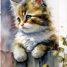 Схема вышивки «Котенок»