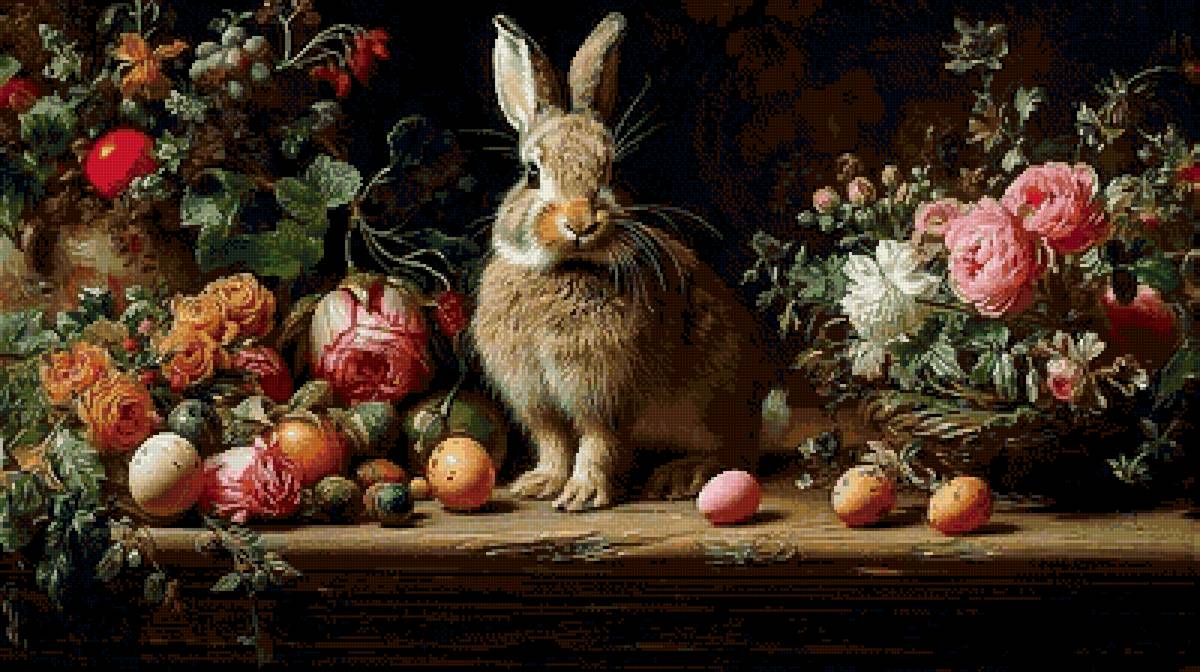 №2798122 - цветы, животные, кролик - предпросмотр