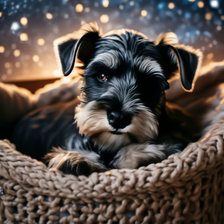 Схема вышивки «Цвергшнауцер»