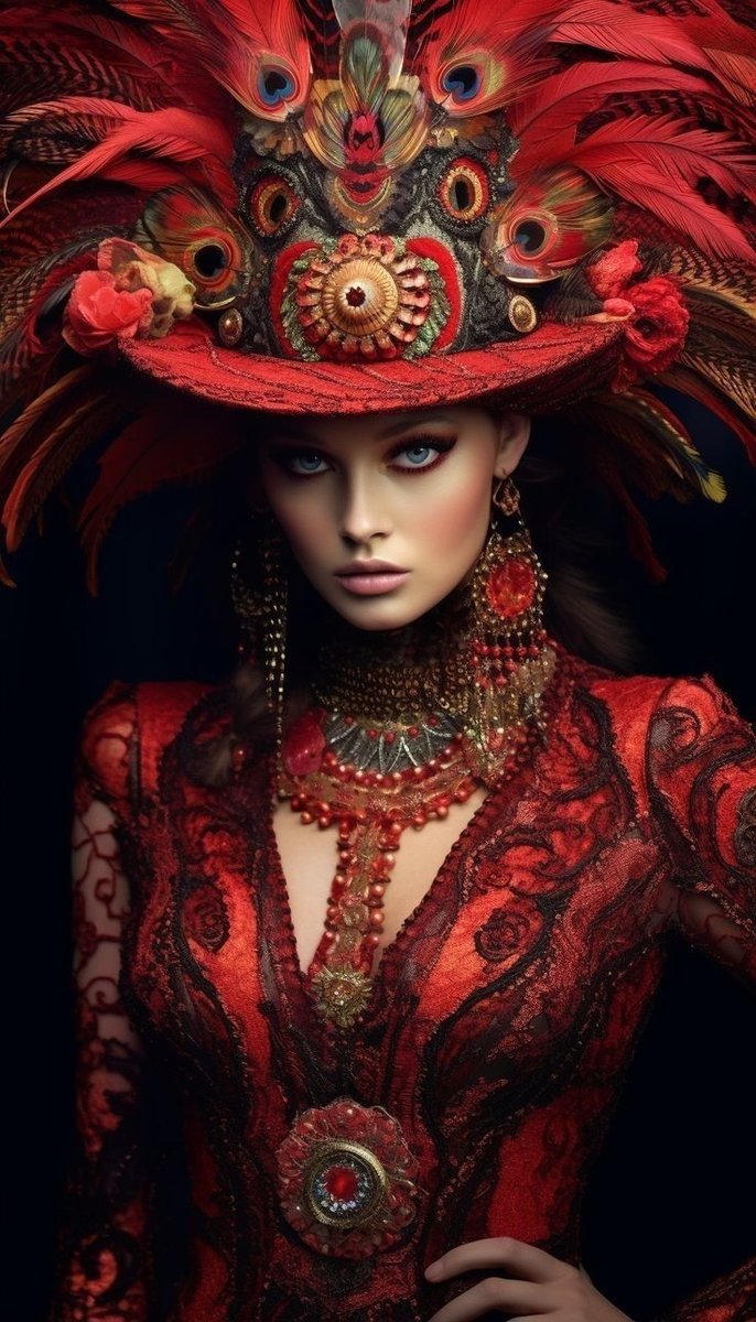 Дама в красном - оригинал