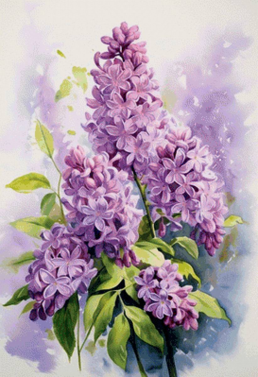 Веточка сирени90 - букет.сирень. весна. цветы - предпросмотр