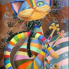 Схема вышивки «Киса на мурмулях»