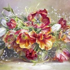 Схема вышивки «flores»