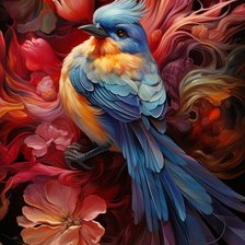 Схема вышивки «СИНЯЯ ПТАХА»