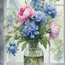 Букет на окне