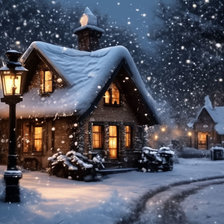 Схема вышивки «Зимний вечер»