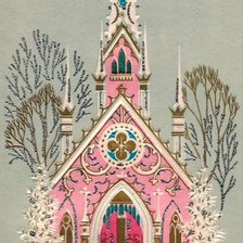 Схема вышивки «Готический собой зимой»