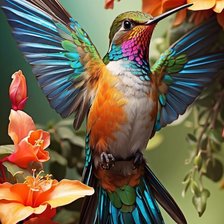 Схема вышивки «Колибри»