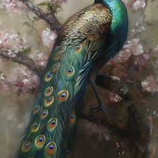 Схема вышивки «ПАВЛИН»