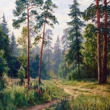 Схема вышивки «Лес»