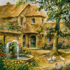 Схема вышивки «Уютный дворик»