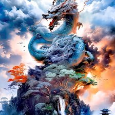 Схема вышивки «дракон»