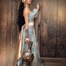 Схема вышивки «Gitana con jarrón»