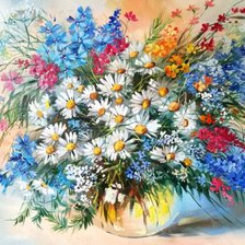 Схема вышивки «Букет полевых цветов»