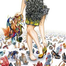 Схема вышивки «Locura por los zapatos»