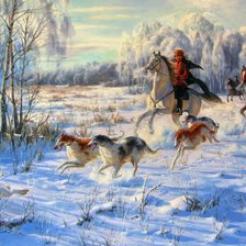 Схема вышивки «Русская охота»