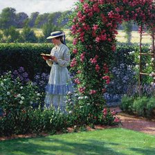 Leyendo en el jardín