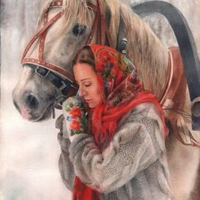 Схема вышивки «Musulmana con caballo»