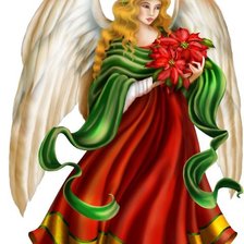 Схема вышивки «Angel nochebuena»