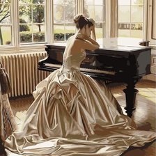 Схема вышивки «Chica piano 2»