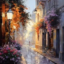 Схема вышивки «Улица»