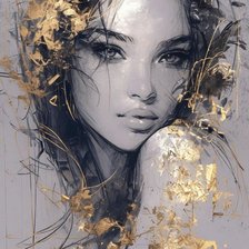 Схема вышивки «Девушка»