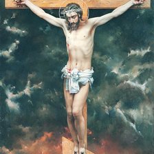 Схема вышивки «Иисус»