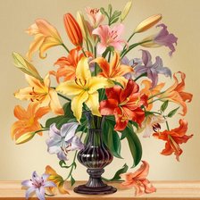 Схема вышивки «Лилии»