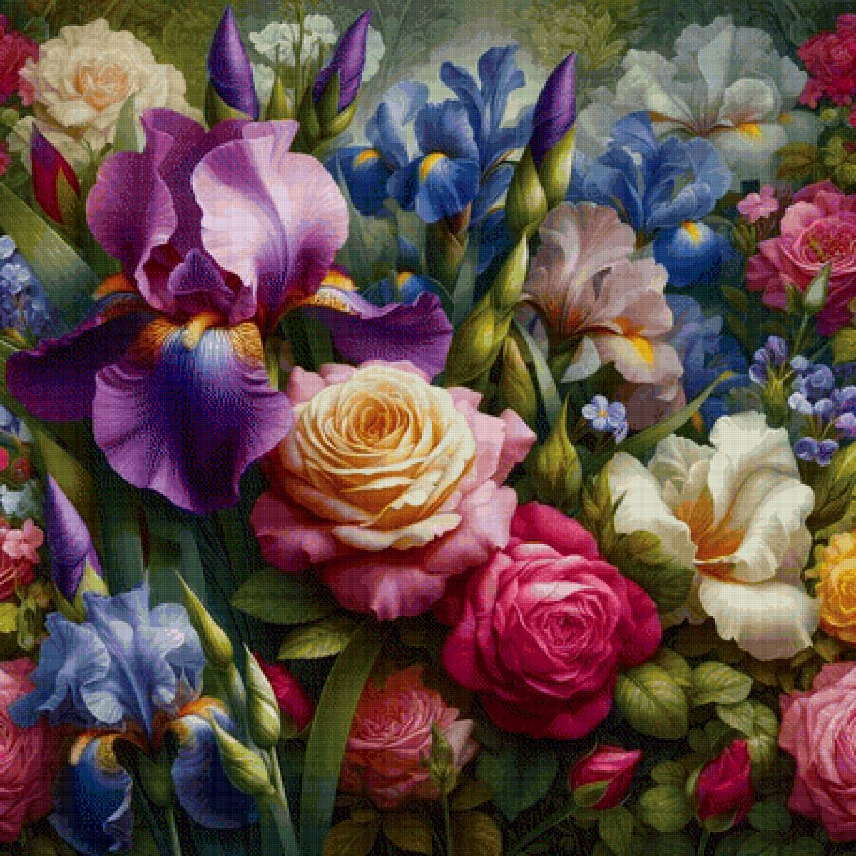 Летний сад - цветы - предпросмотр